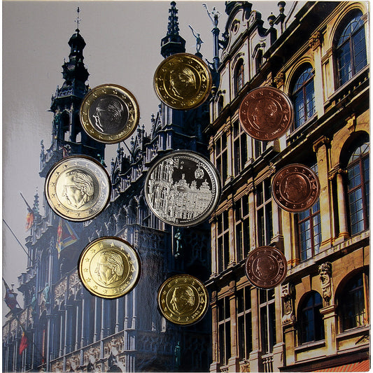 Belgia, 
  
  1 cent la 2 euro, 
  
  Bruxelles - Grand'Place