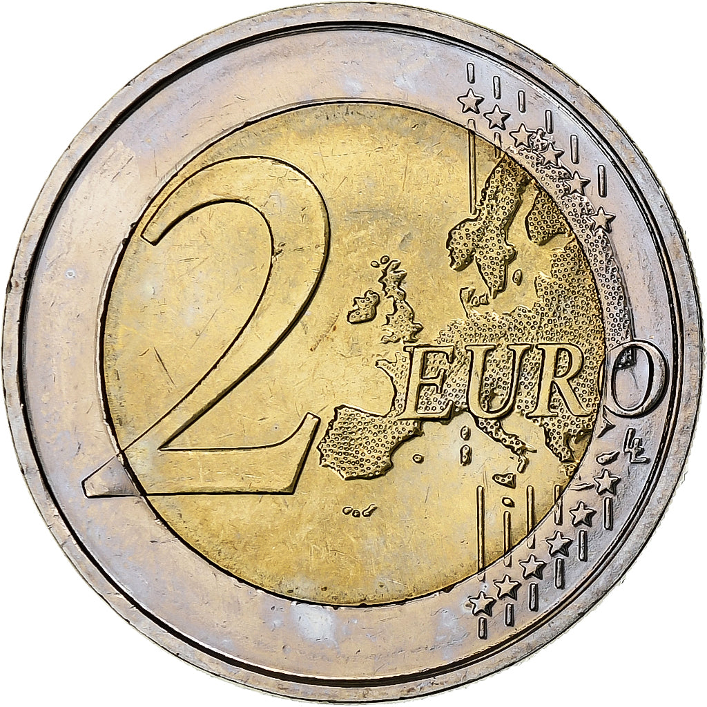 Belgia, 
  
  2 euro, 
  
  10 ani de emu