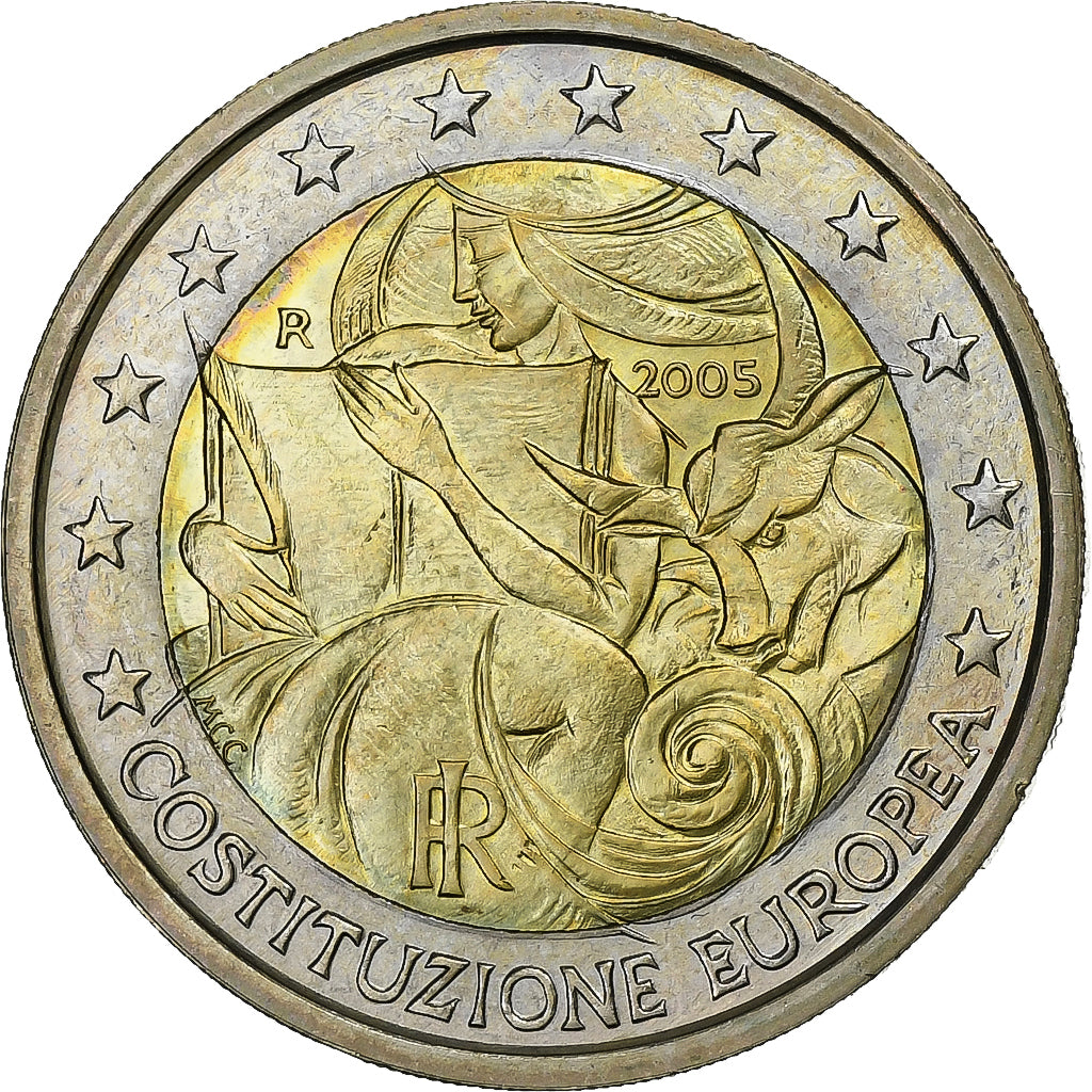 Italia, 
  
  2 euro, 
  
  Constitutia europeana