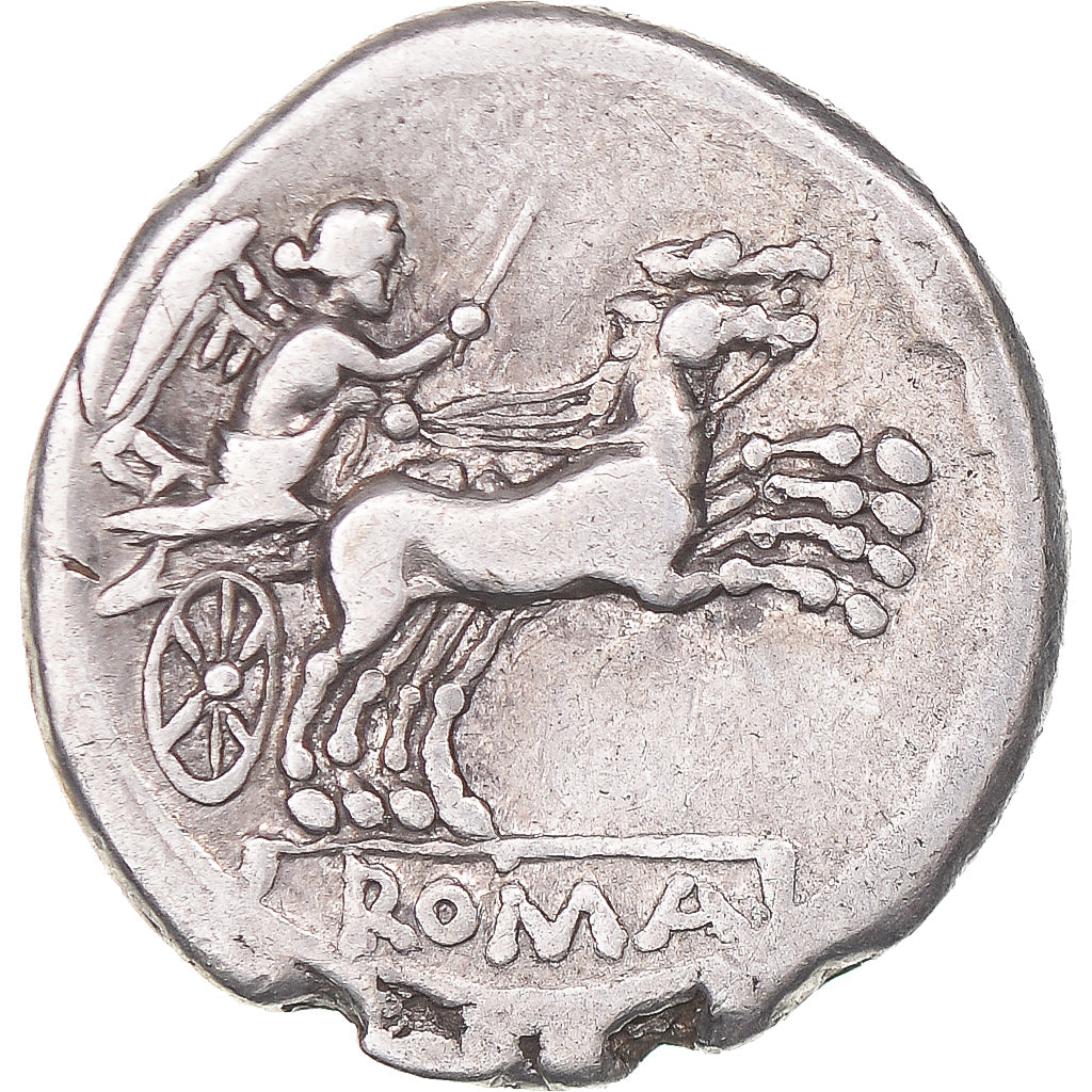 Monedă, 
  
  Denariu, 
  
  157-156 î.Hr