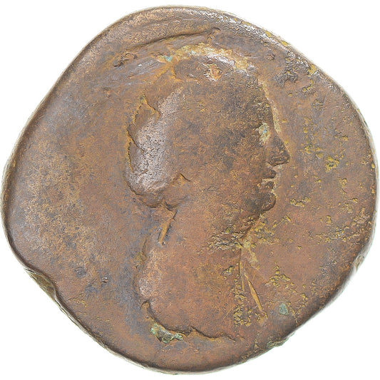 Monedă, 
  
  Diva Faustina I, 
  
  Sestertius