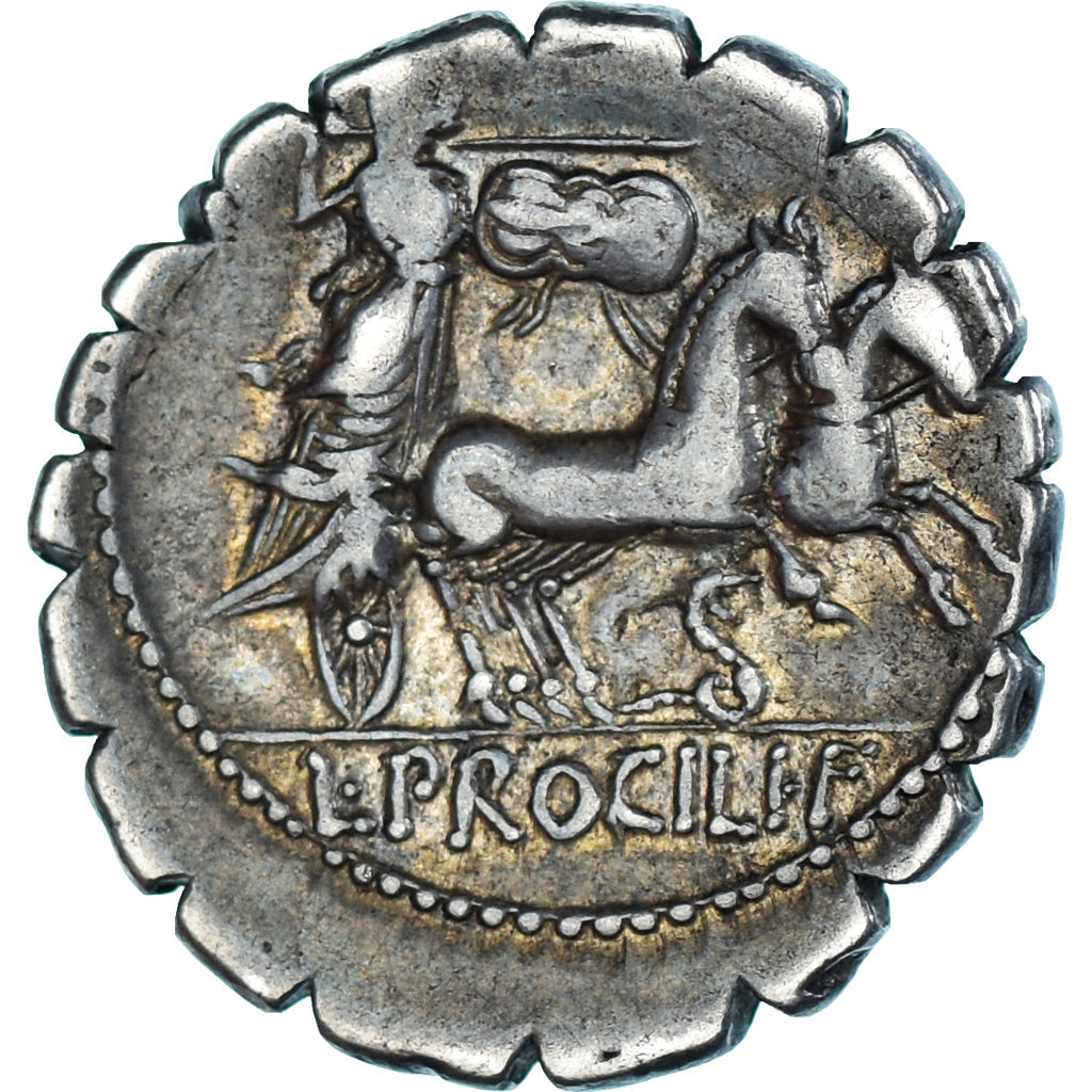 Monedă, 
  
  Procilia, 
  
  Denarius Serratus