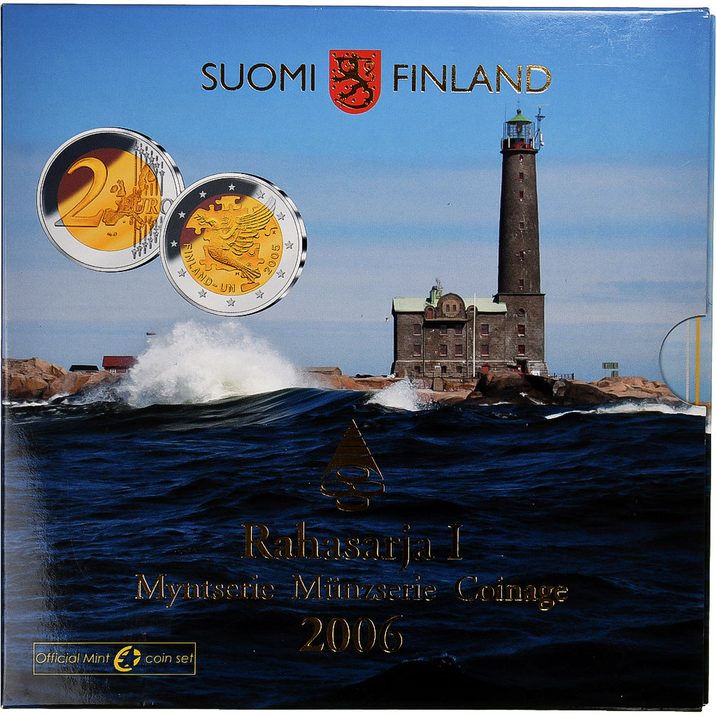 Finlanda, 
  
  Set 1 ct. - 2 euro, 
  
  2006