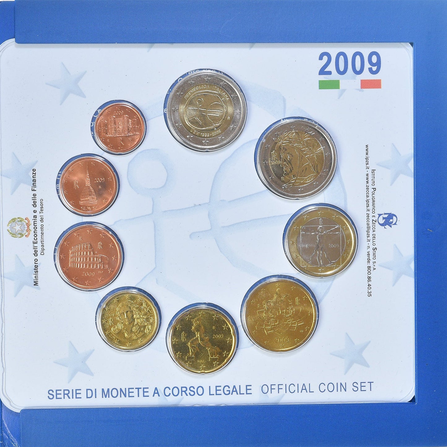 Italia, 
  
  Set 1 ct. - 2 euro, 
  
  2009