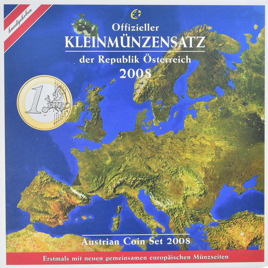 Austria, 
  
  Set 1 ct. - 2 euro, 
  
  2008