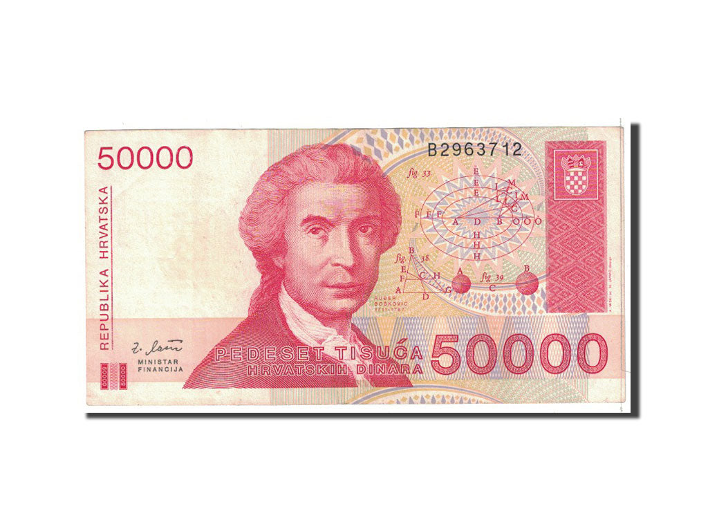 bancnota, 
  
  Croaţia, 
  
  50