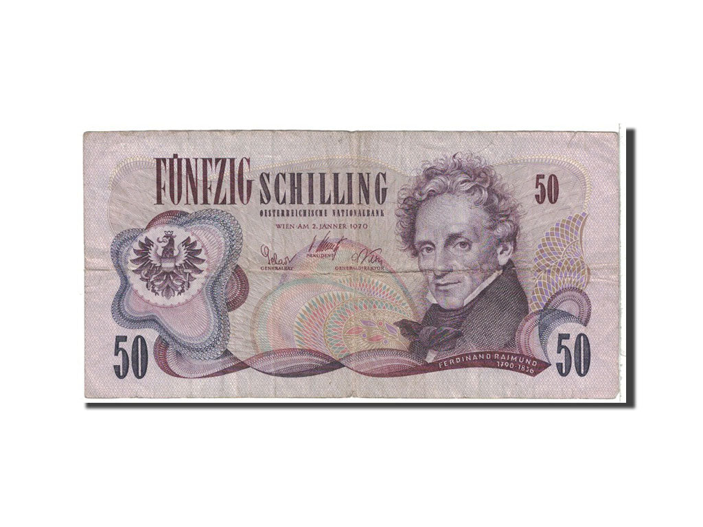 bancnota, 
  
  Austria, 
  
  50 Schilling