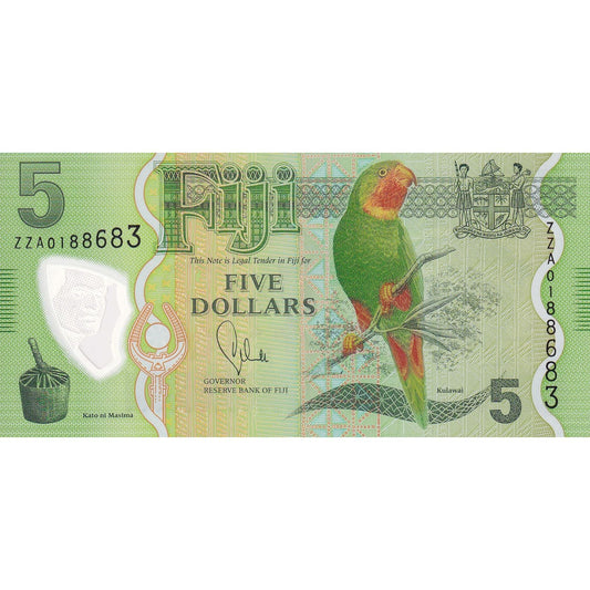 bancnota, 
  
  Fiji, 
  
  5 dolari