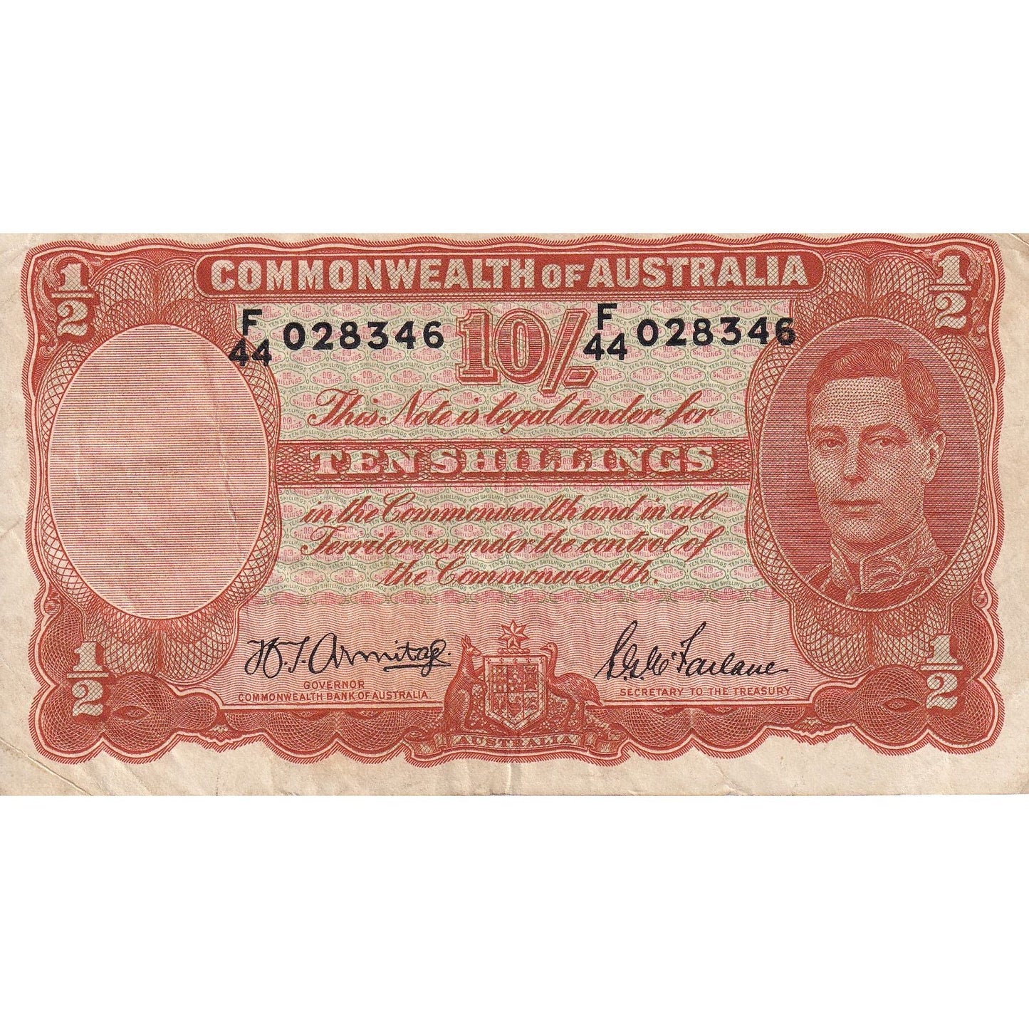 bancnota, 
  
  Australia, 
  
  10 șilingi