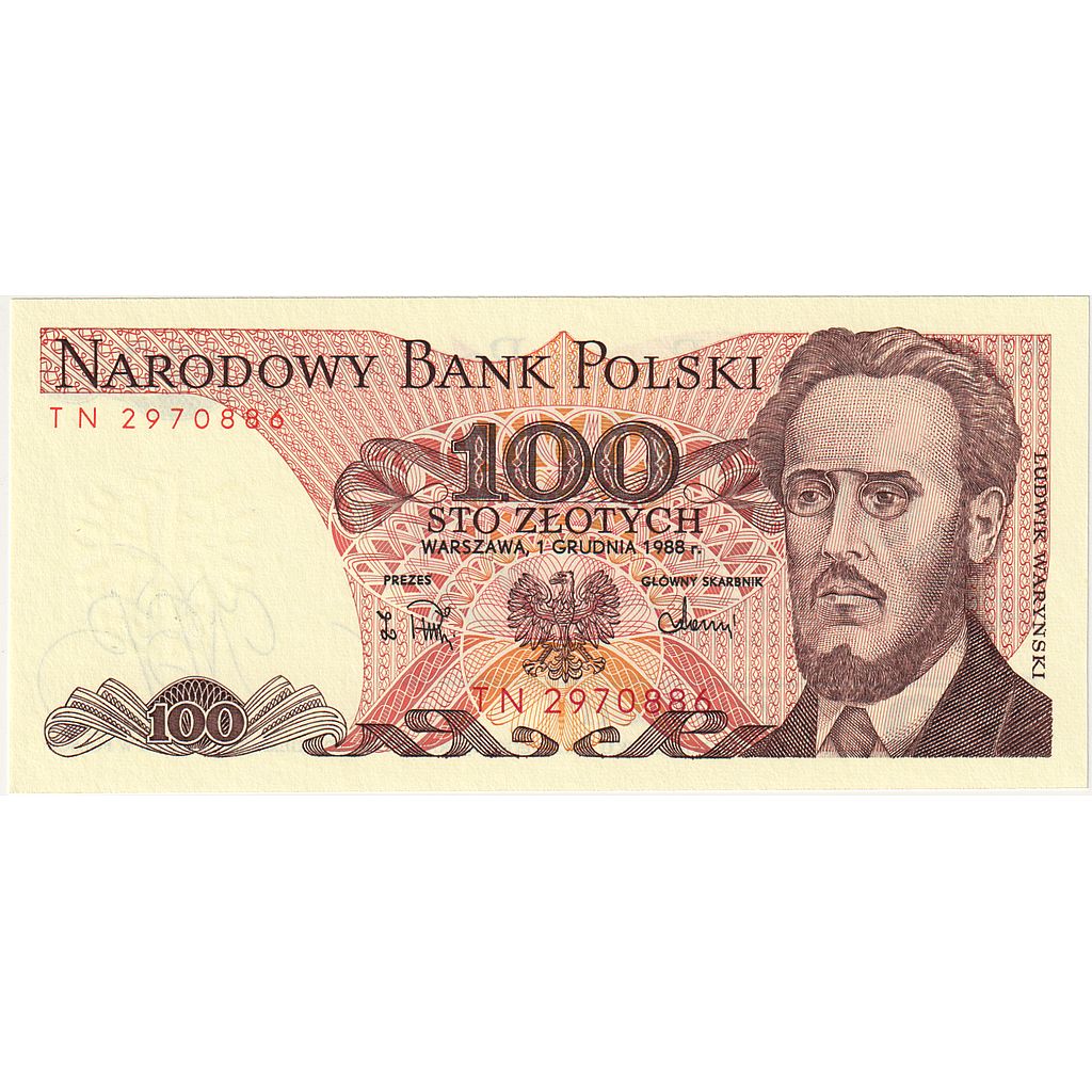 bancnota, 
  
  Polonia, 
  
  100 de zlotici