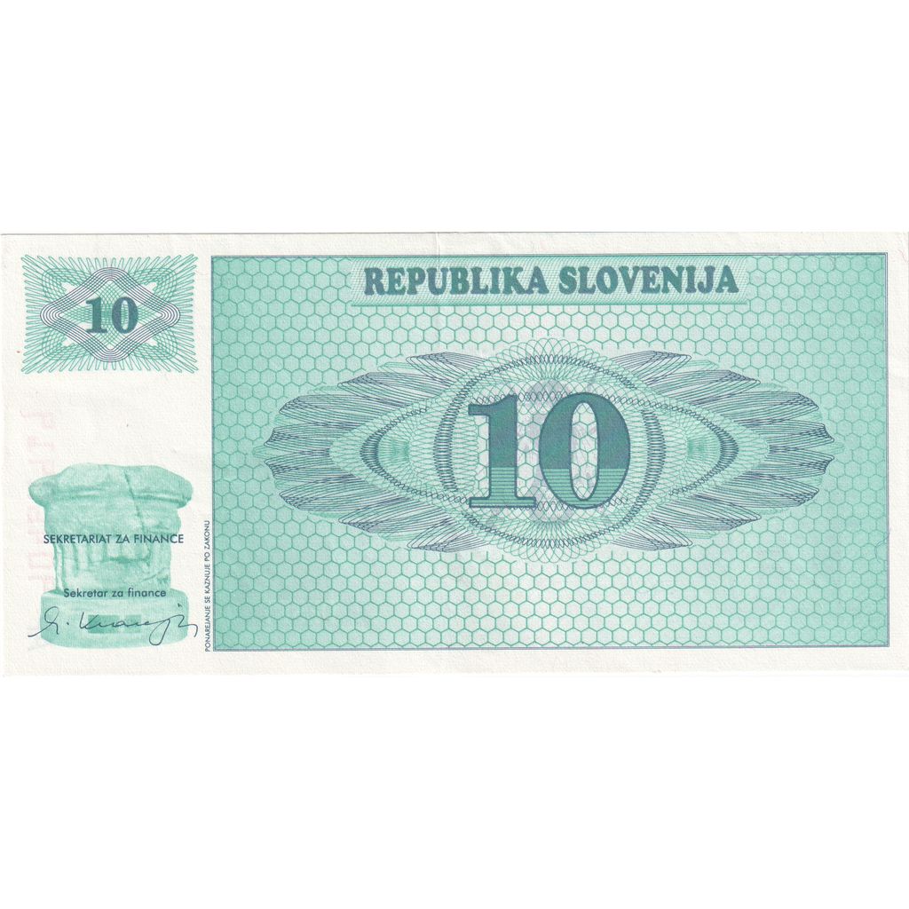 Slovenia, 
  
  10 (Tolarjev), 
  
  AU(55-58)