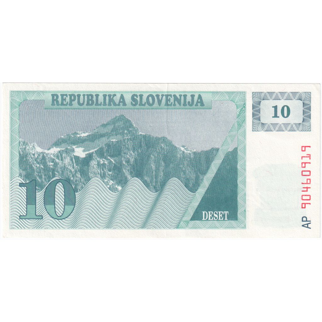 Slovenia, 
  
  10 (Tolarjev), 
  
  AU(55-58)