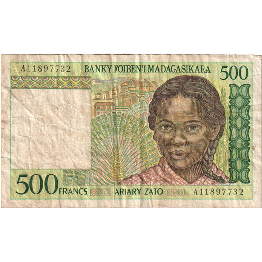 Madagascar, 
  
  500 Franci = 100 Ariary, 
  
  VF(20-25)