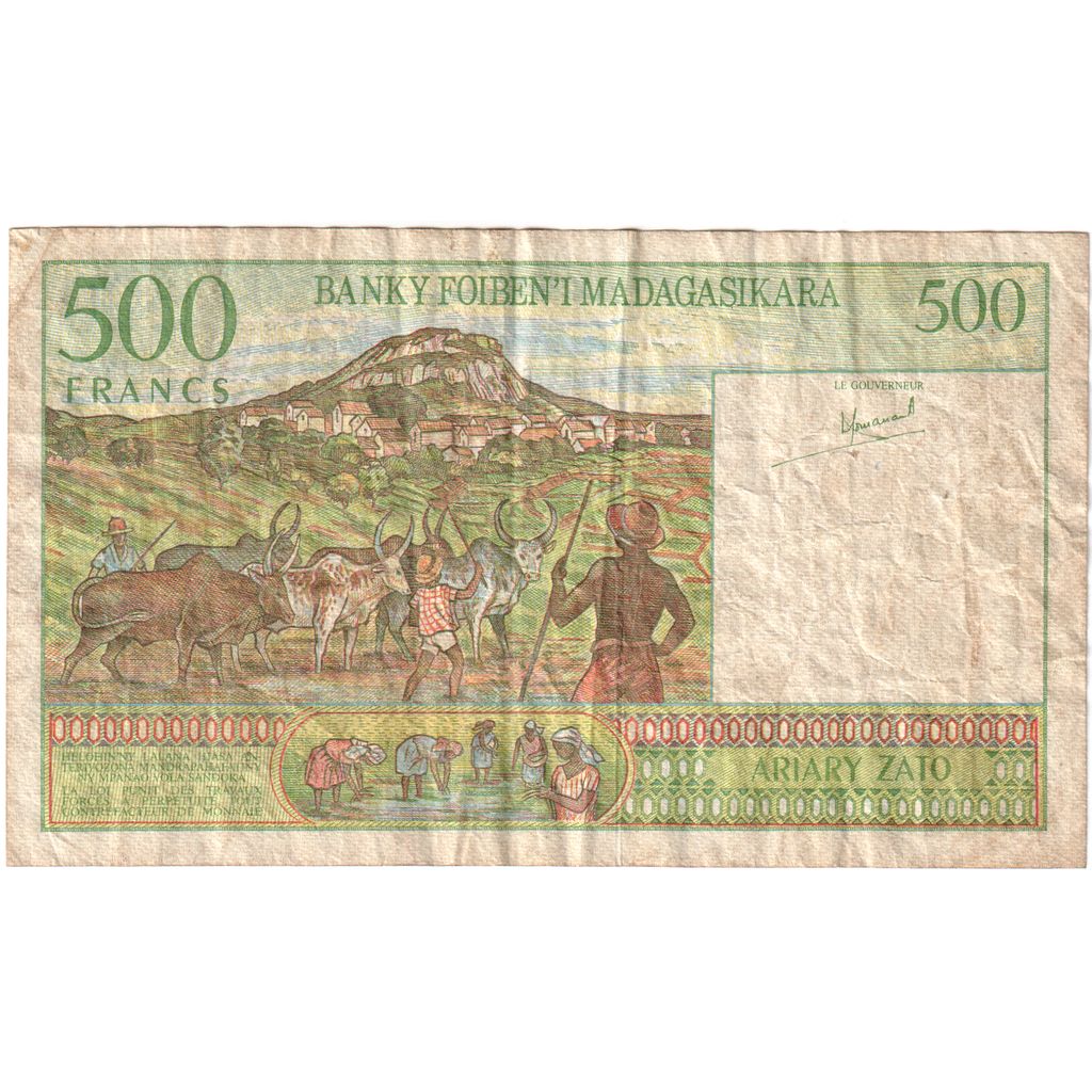 Madagascar, 
  
  500 Franci = 100 Ariary, 
  
  VF(20-25)