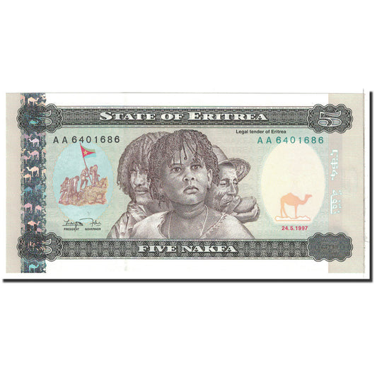 bancnota, 
  
  Eritreea, 
  
  5 Nakfa