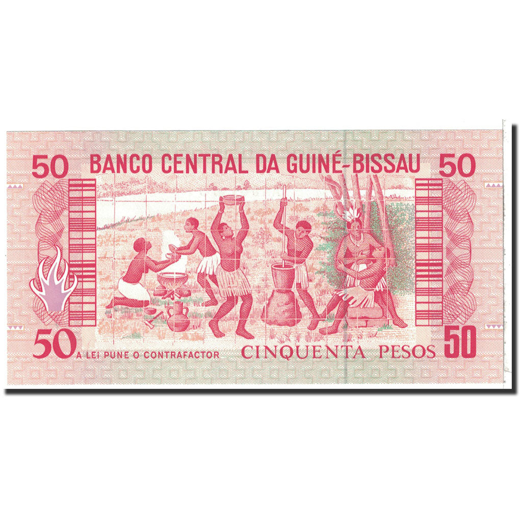 bancnota, 
  
  Guineea-Bissau, 
  
  50 de pesos