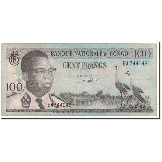 bancnota, 
  
  Republica Democrată Congo, 
  
  100 de franci