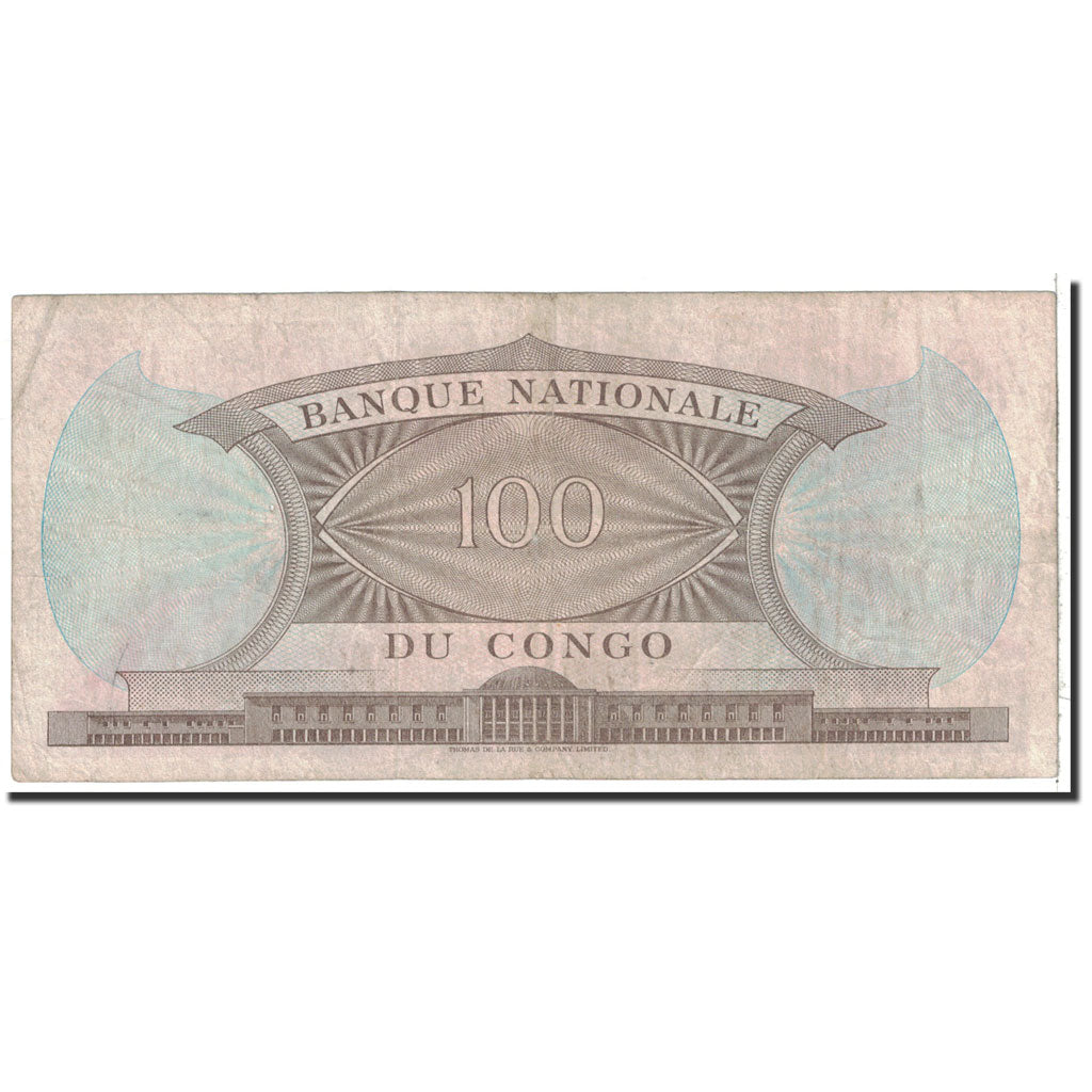 bancnota, 
  
  Republica Democrată Congo, 
  
  100 de franci