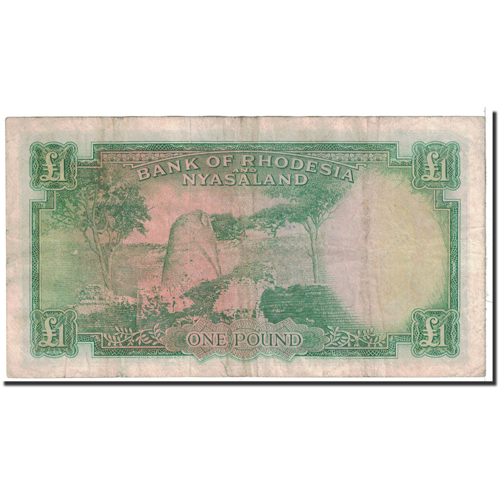 bancnota, 
  
  Rhodesia și Nyasaland, 
  
  1 Lira