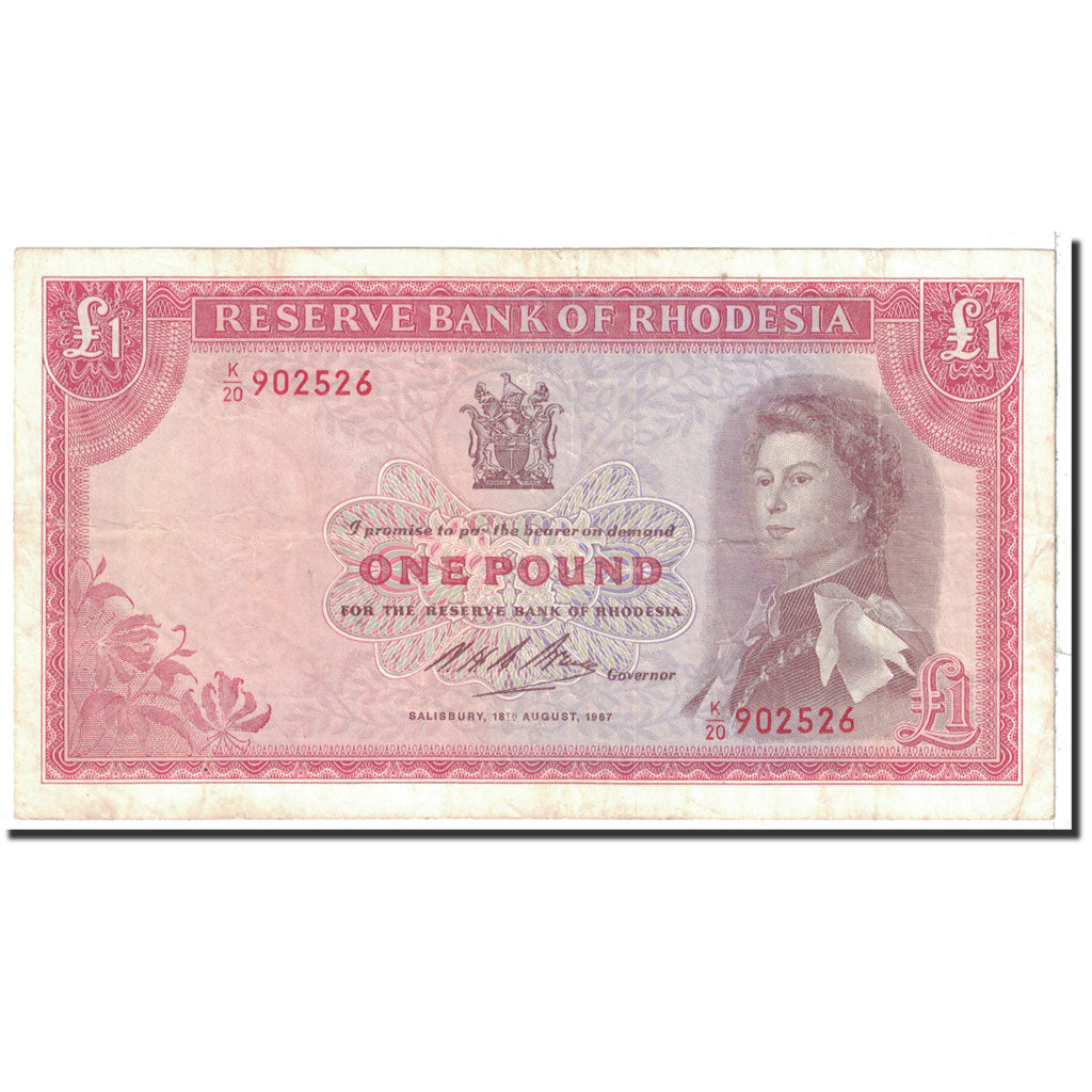 bancnota, 
  
  Rhodesia, 
  
  1 Lira