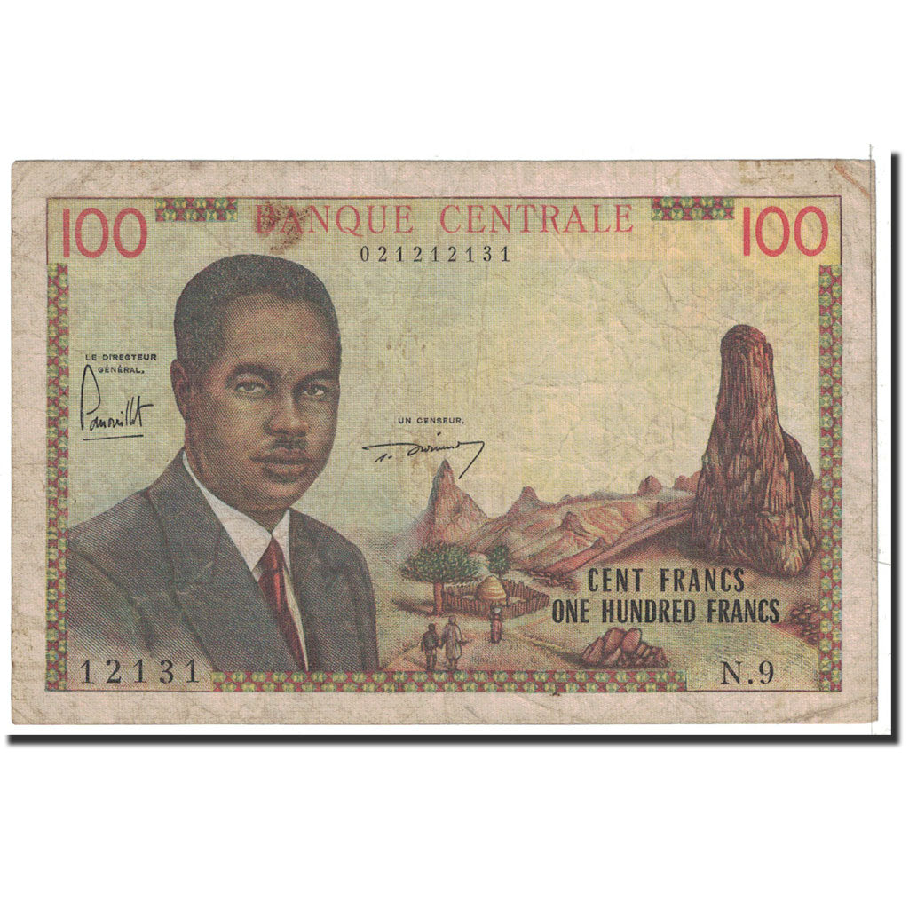 bancnota, 
  
  Camerun, 
  
  100 de franci