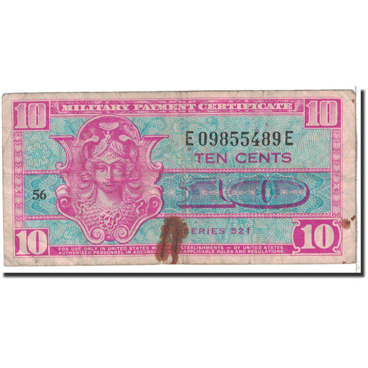 bancnota, 
  
  Statele Unite, 
  
  10 cenți