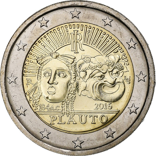 Italia, 
  
  2 euro, 
  
  Plautus