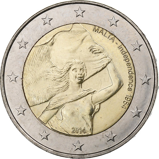 Malta, 
  
  2 euro, 
  
  Independența în 1964