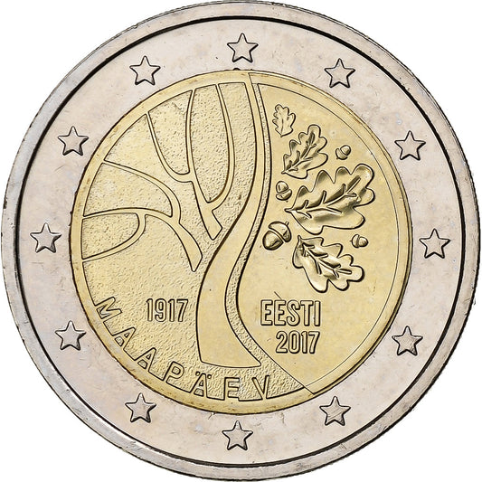 Estonia, 
  
  2 euro, 
  
  Drumul spre Independență