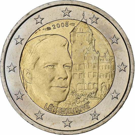 Luxemburg, 
  
  2 euro, 
  
  Henri I Castelul de Berg