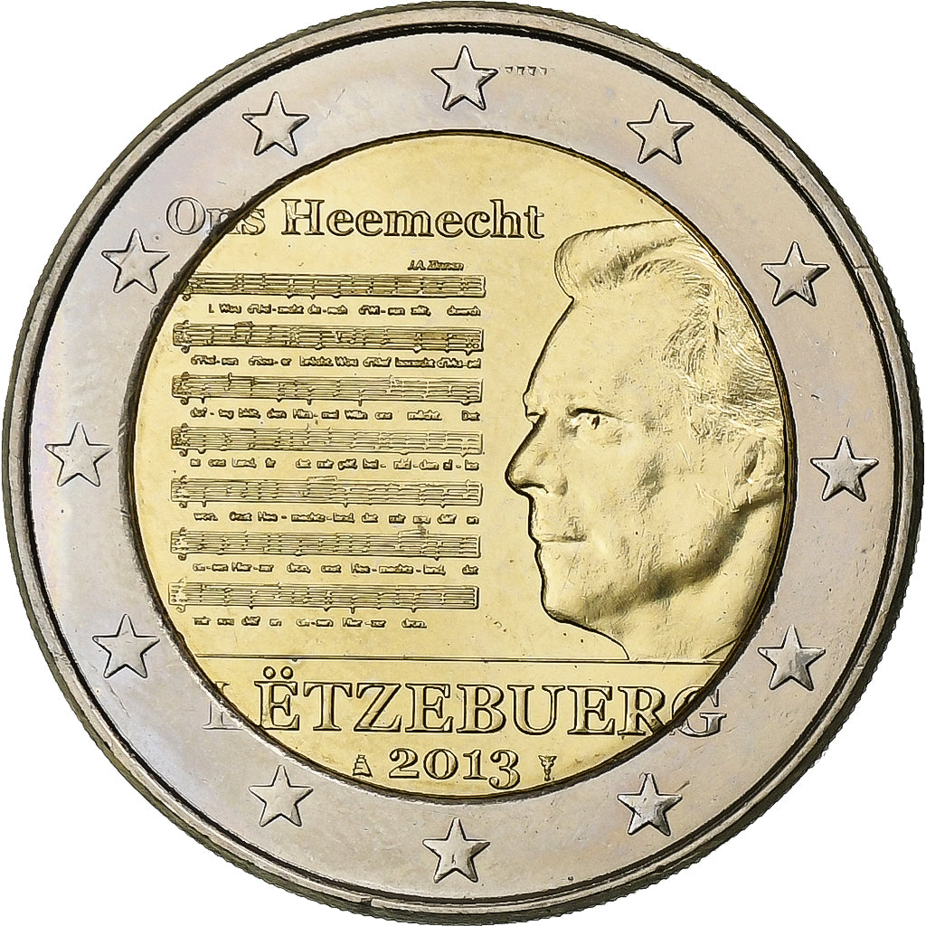 Luxemburg, 
  
  2 euro, 
  
  Imnul național Henric I