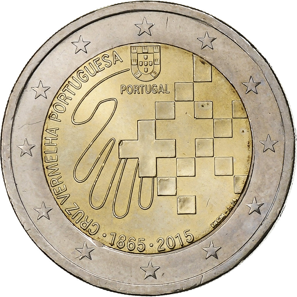 Portugalia, 
  
  2 euro, 
  
  Crucea Roșie Portugheză