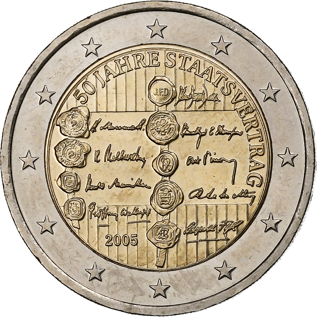 Austria, 
  
  2 euro, 
  
  Tratatul de stat austriac