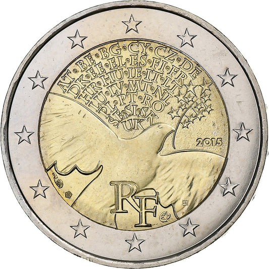 Franţa, 
  
  2 euro, 
  
  Pace