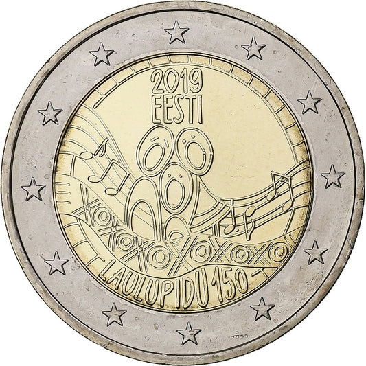 Estonia, 
  
  2 euro, 
  
  Festivalul Cântecului Estoniei