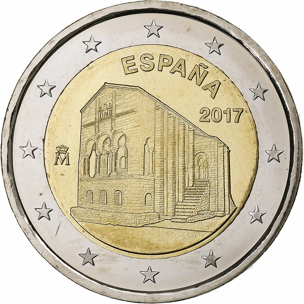 Spania, 
  
  2 euro, 
  
  Bisericile Regatului Asturiei