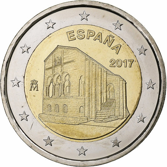 Spania, 
  
  2 euro, 
  
  Bisericile Regatului Asturiei