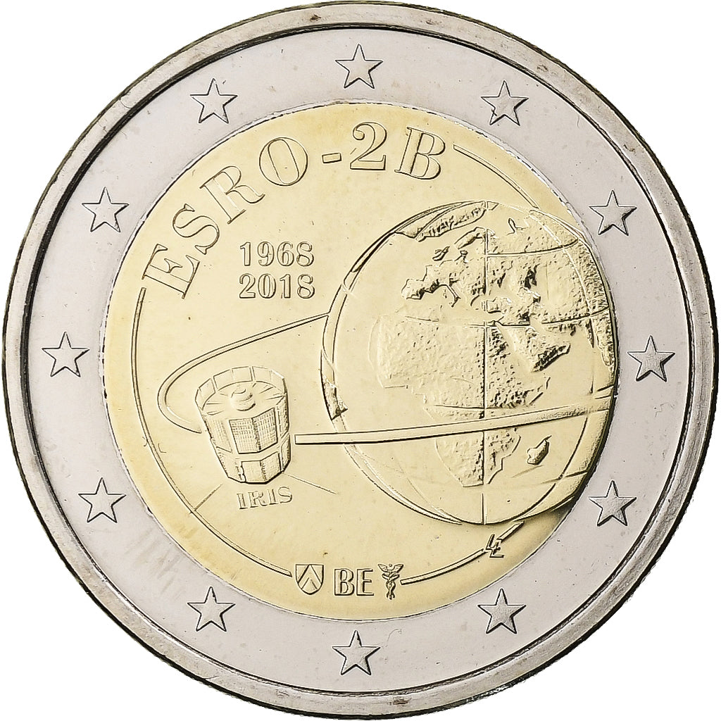 Belgia, 
  
  2 euro, 
  
  Satelit ESRO-2B