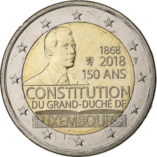 Luxemburg, 
  
  2 euro, 
  
  Constituția Henri I a Luxemburgului