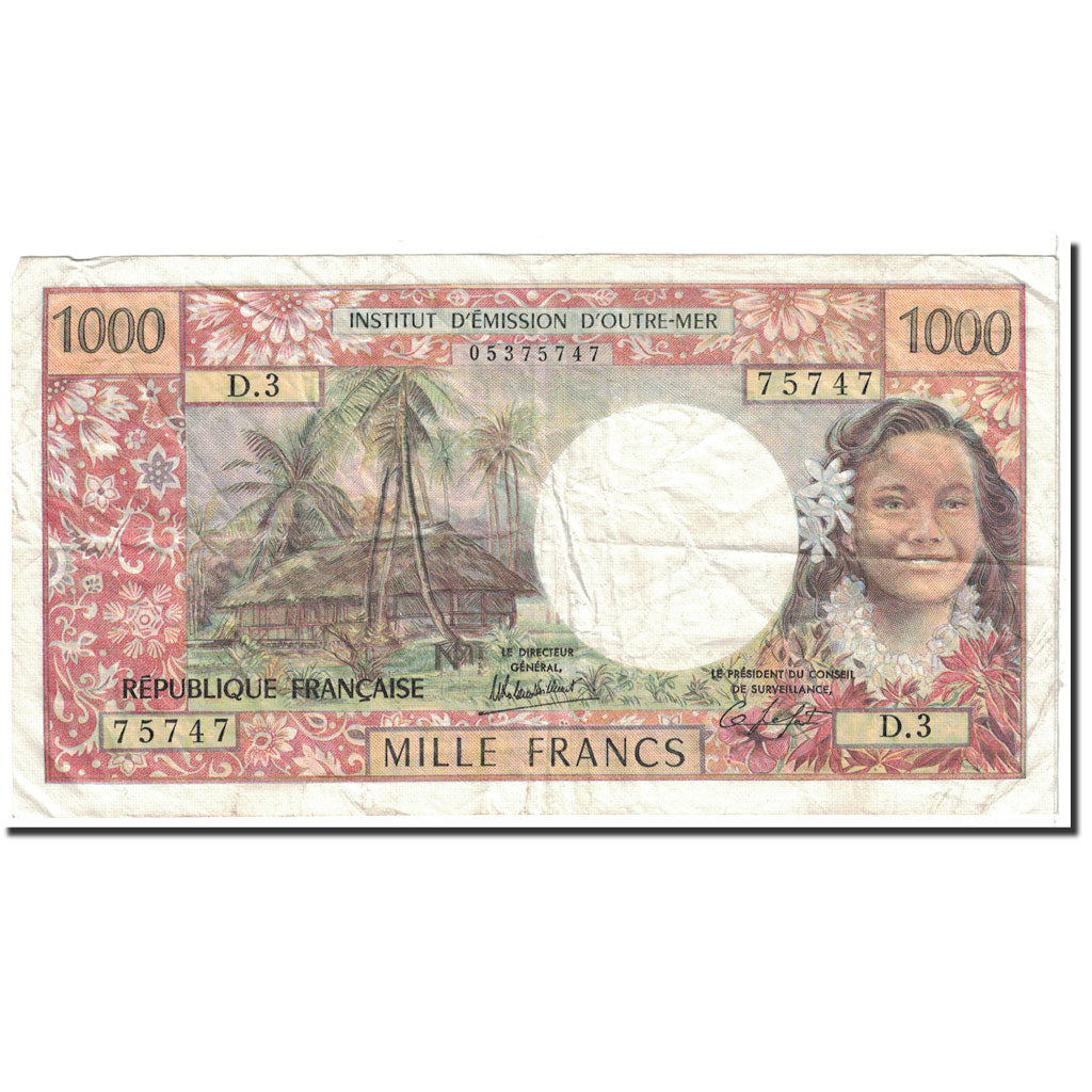 bancnota, 
  
  Noua Caledonie, 
  
  1000 de franci