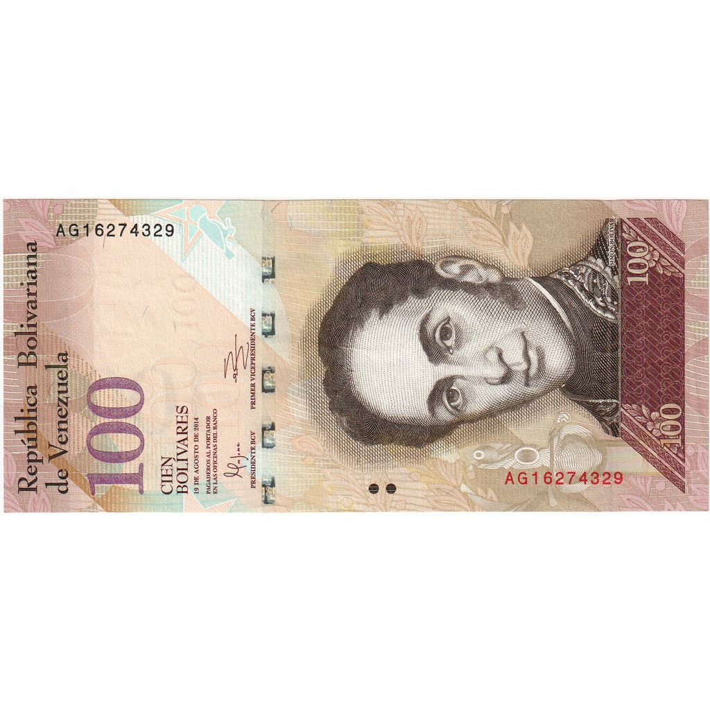 Venezuela, 
  
  100 bolivar, 
  
  2014