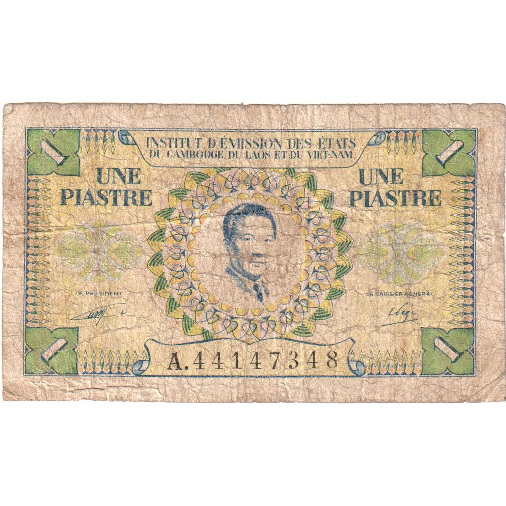 INDO-CHINA FRANCEZĂ, 
  
  1 Piastre = 1 Riel, 
  
  Nedatat (1953)