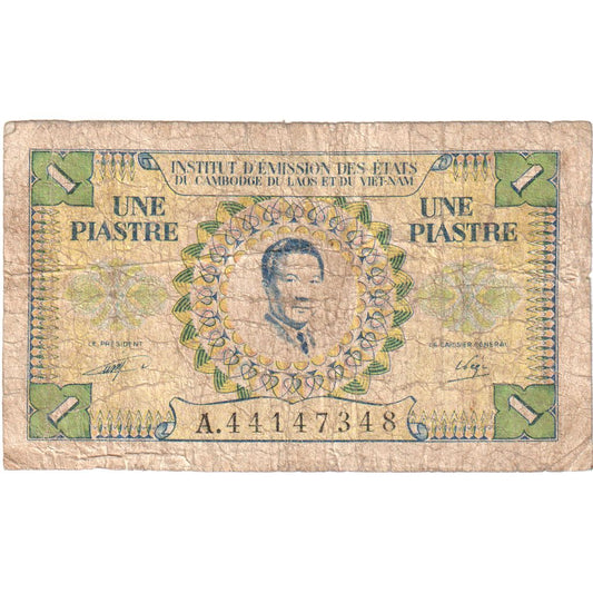 INDO-CHINA FRANCEZĂ, 
  
  1 Piastre = 1 Riel, 
  
  Nedatat (1953)