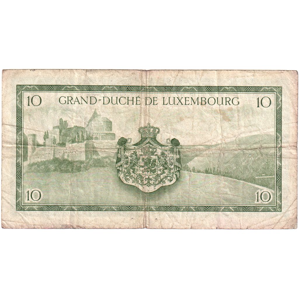 Luxemburg, 
  
  10 franci, 
  
  Nedatat (1954)