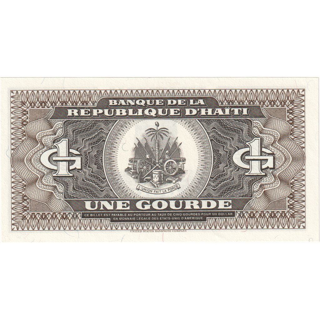 Haiti, 
  
  1 gourde, 
  
  1989