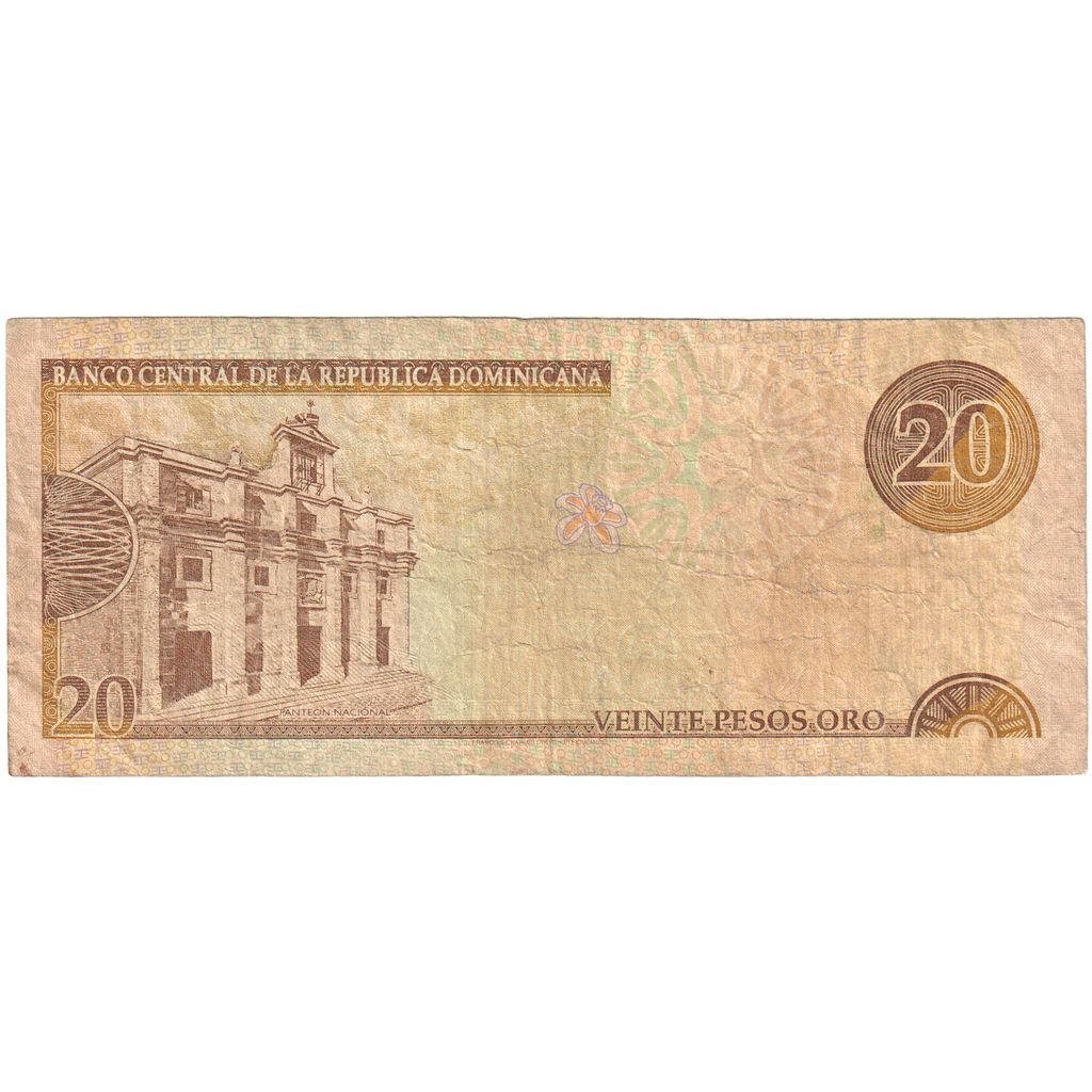 Republica Dominicană, 
  
  20 pesos oro, 
  
  2000