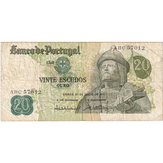 Portugalia, 
  
  20 escudo, 
  
  1971-07-27