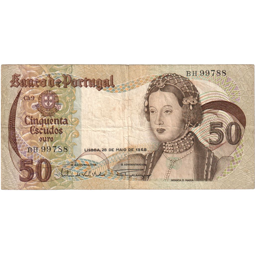 Portugalia, 
  
  50 de escudo, 
  
  1968-05-28