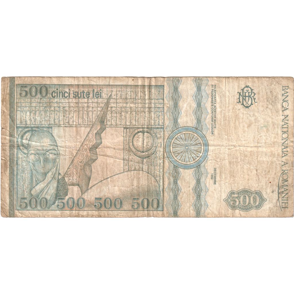 România, 
  
  500 lei, 
  
  12-1992