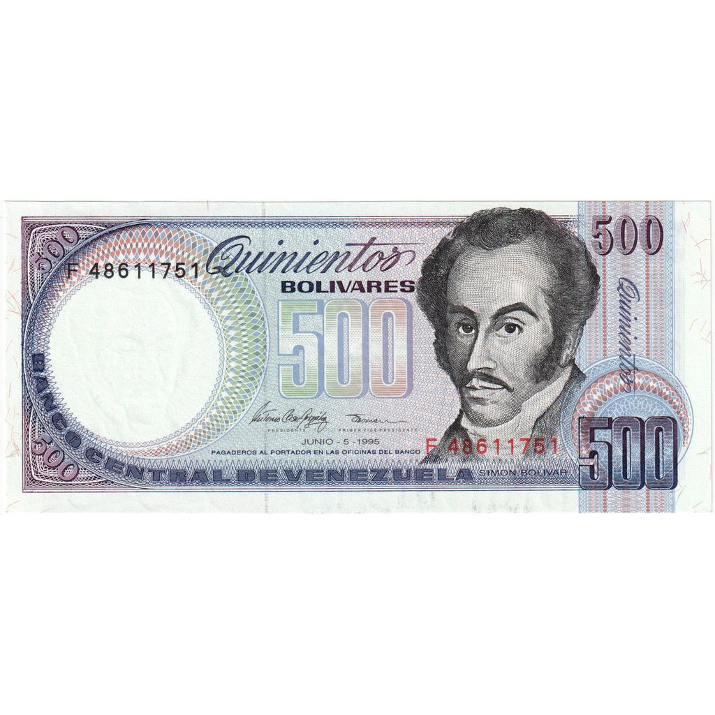 Venezuela, 
  
  500 bolivar, 
  
  1995-06-05